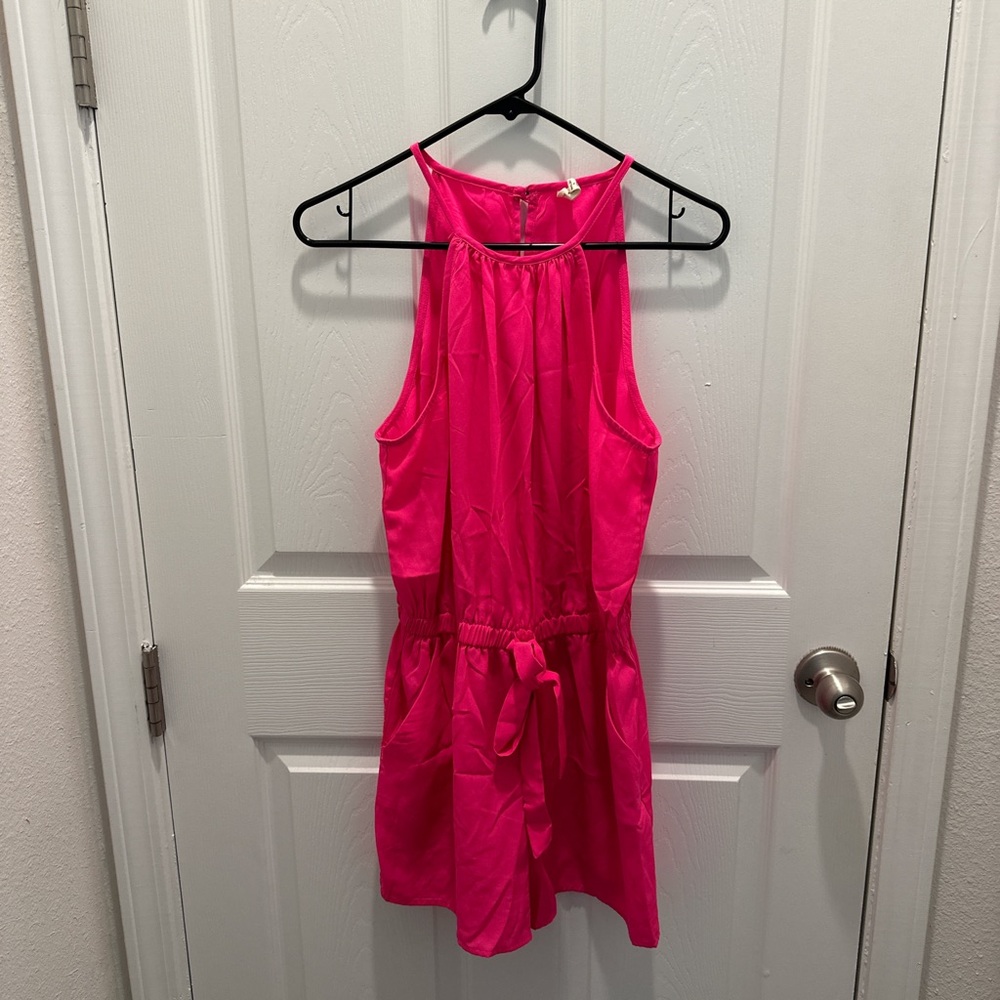 Bebop Hoy Pink Sleeveless Halter with pockets